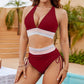 🔥Hot Sale💥-👙High Waisted Tummy Control Color Block Bikini Sets-Q
