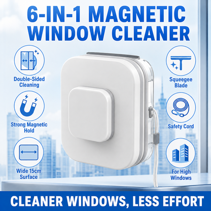 💥Hot Sale 50% OFF💞– Chicssleek® 6-in-1 magnetic window cleaner: dual action, total safety, flawless results from the very first pass🧲 🛒