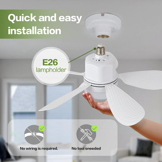 🔥Limited 50% OFF✨2-IN-1 PORTABLE CEILING FAN & LIGHT with Remote Control🌀3