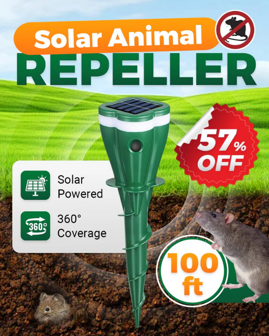 🔥New Arrival 2026🔥57%off👉 Solar Powered Waterproof Screw Mole Repellent