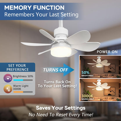 🌬️🌞New Arrival Hot Sale - 50% OFF!🛋️2-in-1 Remote-Controlled Ceiling Fan with LED Light