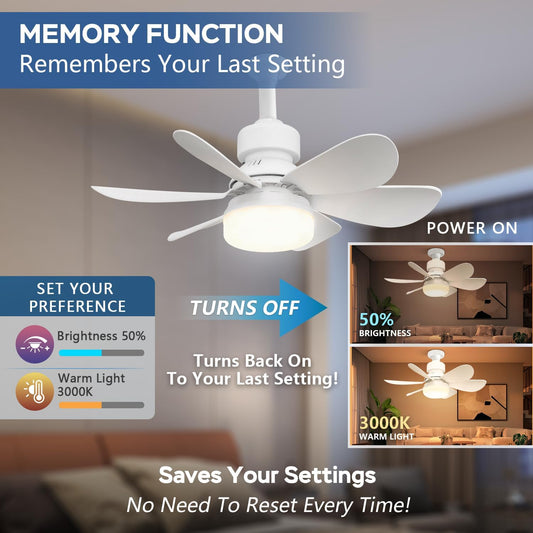 🌬️🌞New Arrival Hot Sale - 50% OFF!🛋️2-in-1 Remote-Controlled Ceiling Fan with LED Light