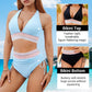 🔥Hot Sale💥-👙High Waisted Tummy Control Color Block Bikini Sets-Q