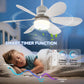🌬️🌞New Arrival Hot Sale - 50% OFF!🛋️2-in-1 Remote-Controlled Ceiling Fan with LED Light