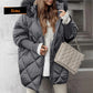 💥Winterschlussverkauf👉🔥Damen Midi parka with knitted sleeves❄️💝