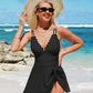 🎁Last Day Promotion 60% OFF🔥🌟Deep V Knot Detail Skirted Swimsuit