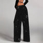 🍂LAST DAY SALE 70% OFF👍💖Women's Sequin Sparkle Wide Leg Pants with Elastic Waistband