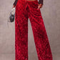 🍂LAST DAY SALE 70% OFF👍💖Women's Sequin Sparkle Wide Leg Pants with Elastic Waistband