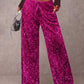 🍂LAST DAY SALE 70% OFF👍💖Women's Sequin Sparkle Wide Leg Pants with Elastic Waistband