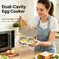 ⏰Last Day Sale-Buy 1 Get 1 Free ￡6.99!!⏰Chicssleek® Microwave Egg Poacher – Dual-Cavity Steamer, Rapid Heating, Non-Stick PP – Ideal for Home, Office & Travel! 🔥