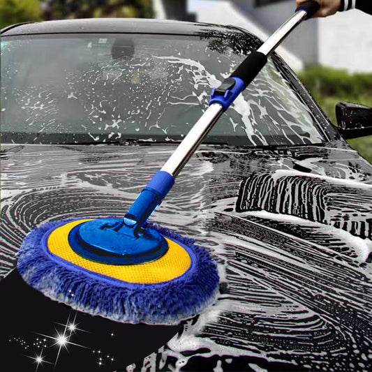 🚗 49% OFF NOW! 🧽 Durable Aluminum Long Handle Telescopic Car Wash Mop  ✨