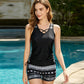 ⏰LAST DAY 55% OFF🌊Women's Tummy Control Tankini Set with Built-In Bra – Flattering Boho Swimwear with Shorts