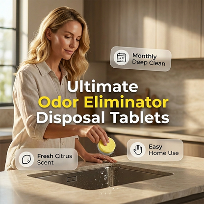 🍋BUY 2 GET 1 FREE!♻️Chicssleek® Garbage Disposal Cleaner & Deodorizer Tablets – Freshens kitchen, eliminates odors & easy to use – Citrus bliss for a clean sink ✨