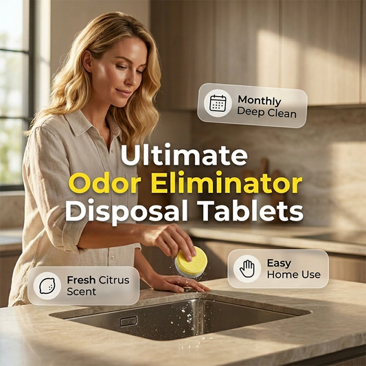🍋BUY 2 GET 1 FREE!♻️Chicssleek® Garbage Disposal Cleaner & Deodorizer Tablets – Freshens kitchen, eliminates odors & easy to use – Citrus bliss for a clean sink ✨