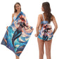 📢📢50% OFF !! ⏰2-in-1 Printed Beach Towel Backpack