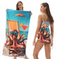 📢📢50% OFF !! ⏰2-in-1 Printed Beach Towel Backpack