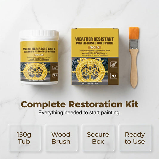 🥳2026 HOT SALE🥳💞50K+ SOLD!🏠✨ 50% OFF! Weather Resistant Gold Paint 🖌️💛