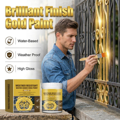 🥳2026 HOT SALE🥳💞50K+ SOLD!🏠✨ 50% OFF! Weather Resistant Gold Paint 🖌️💛