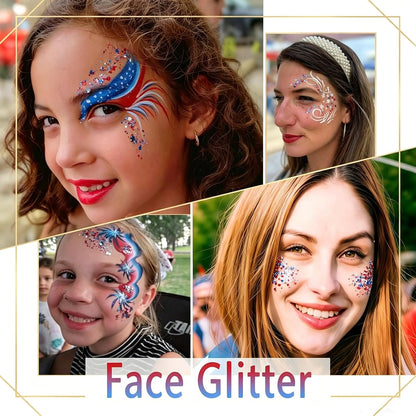 💎50%off⏰🎁4th of July Glitter Stick – Multi-Use Face, Body & Hair Glitter for Festivals & Patriotic Celebrations