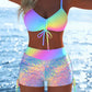 🩱 50% OFF! ✨ Women's Bikini Set – Drawstring Top, Boy Shorts, Multiple Styles 🏖️