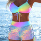 🩱 50% OFF! ✨ Women's Bikini Set – Drawstring Top, Boy Shorts, Multiple Styles 🏖️