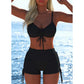 🩱 50% OFF! ✨ Women's Bikini Set – Drawstring Top, Boy Shorts, Multiple Styles 🏖️