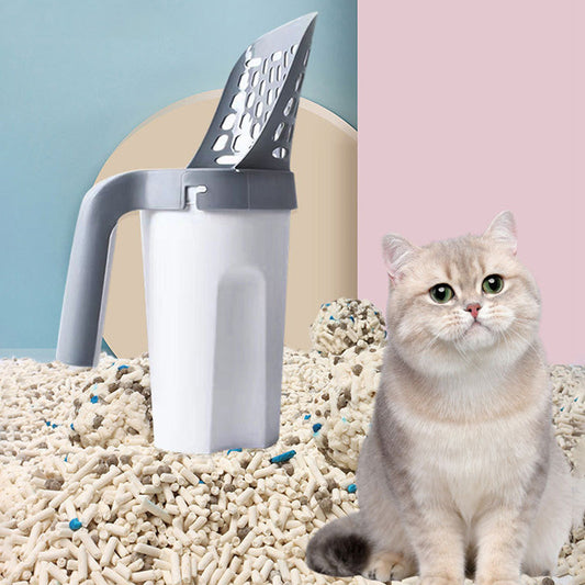 ⏰🐱50% off for a limited time🔥Nice gift* 2 in 1 Cat Scoop Integrated Shovel Bucket🐈