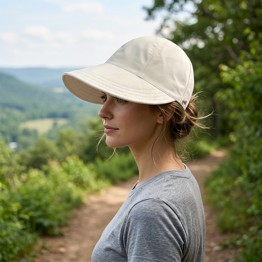 ⏳LAST DAY SALE: ONLY ￡11.99!!🎁✨Women’s UPF 50+ Elegant Foldable Sun Hat – Wide-Brim Cotton Bucket Hat with Neck Flap & Adjustable Strap 🌞🇬🇧-Q
