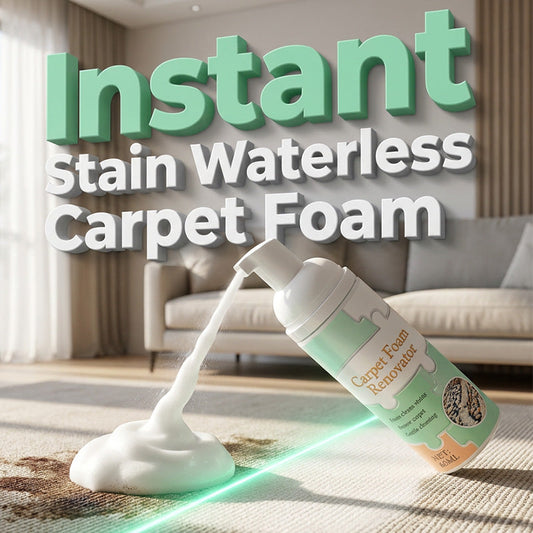 🏆Last Day Special Price £9.78 ! 🔥Buy 2 Get 1 Free🎁♻️Chicssleek® Waterless Carpet Foam Stain Remover with Towel